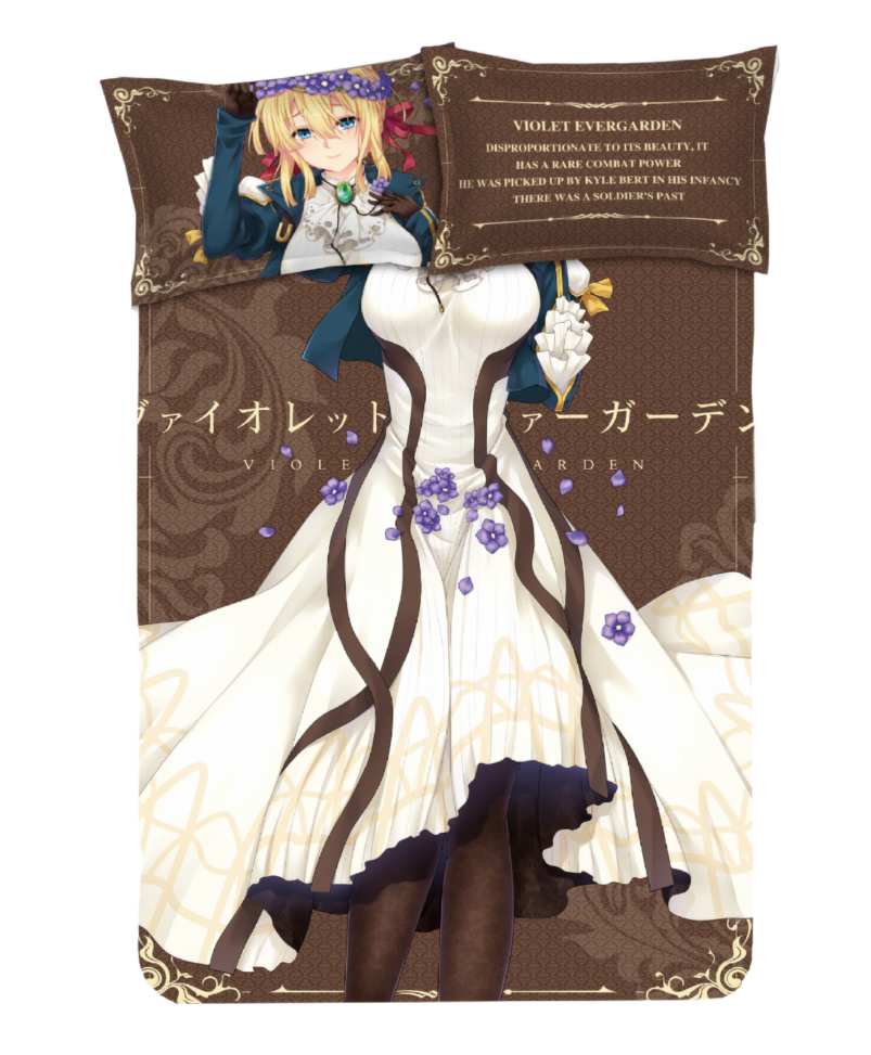 Violet Evergarden Japanese Anime Bed Sheet Duvet Cover with Pillow Covers